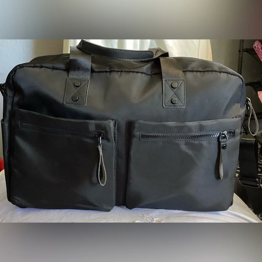 NWOT Elegant Black Soft Briefcase or Weekend Bag